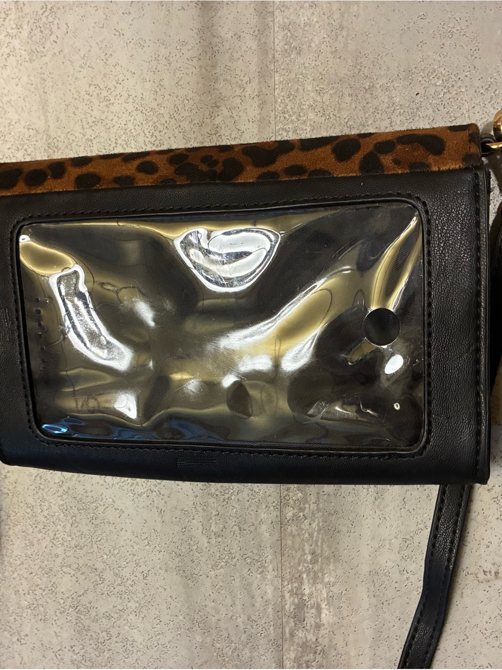 Leopard Accent Black Crossbody Bag - Savethegirls - Picture 6 of 8